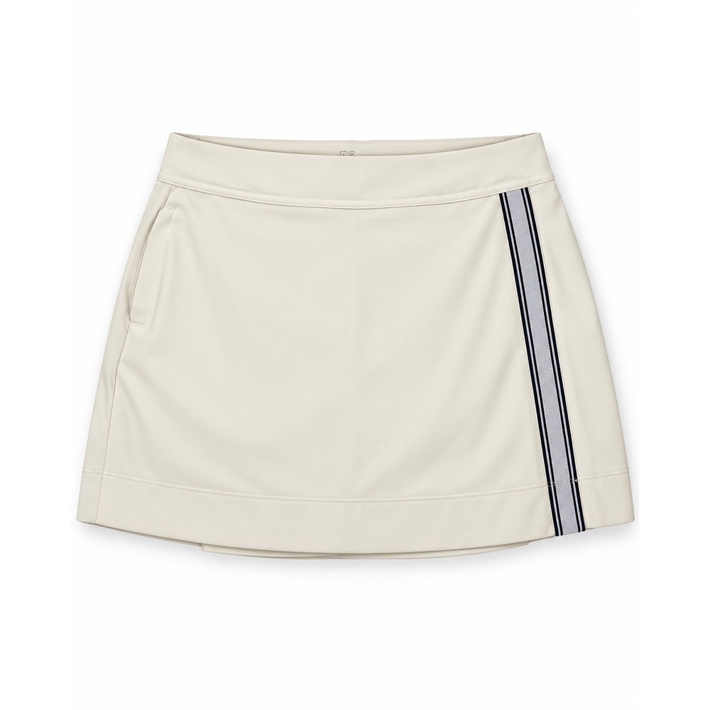Vineyard Vines Performance Golf Skort Beige Striped Ribbon Womens Large